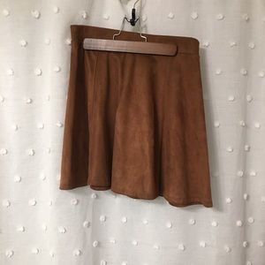 Suede skater skirt